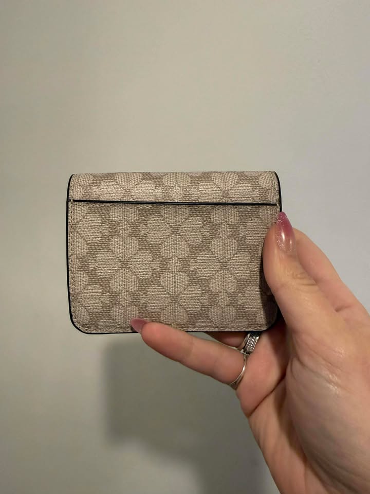 Kate Spade New York Signature Spade Flower Small Bifold Wallet - Dark Beige Multi