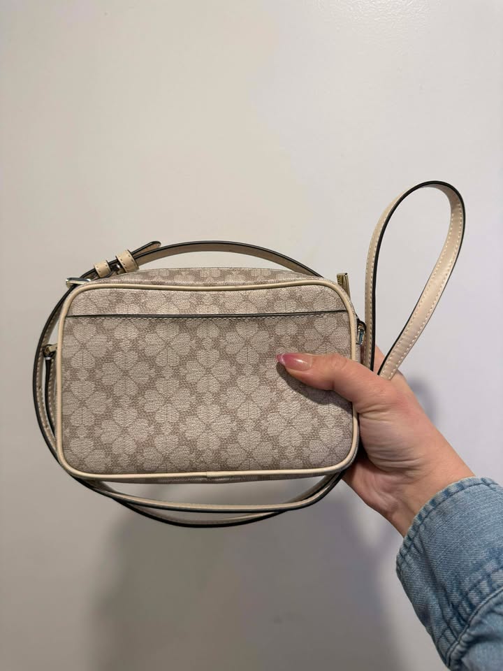 Kate Spade New York Signature Spade Flower Mini Camera Bag - Dark Beige Multi