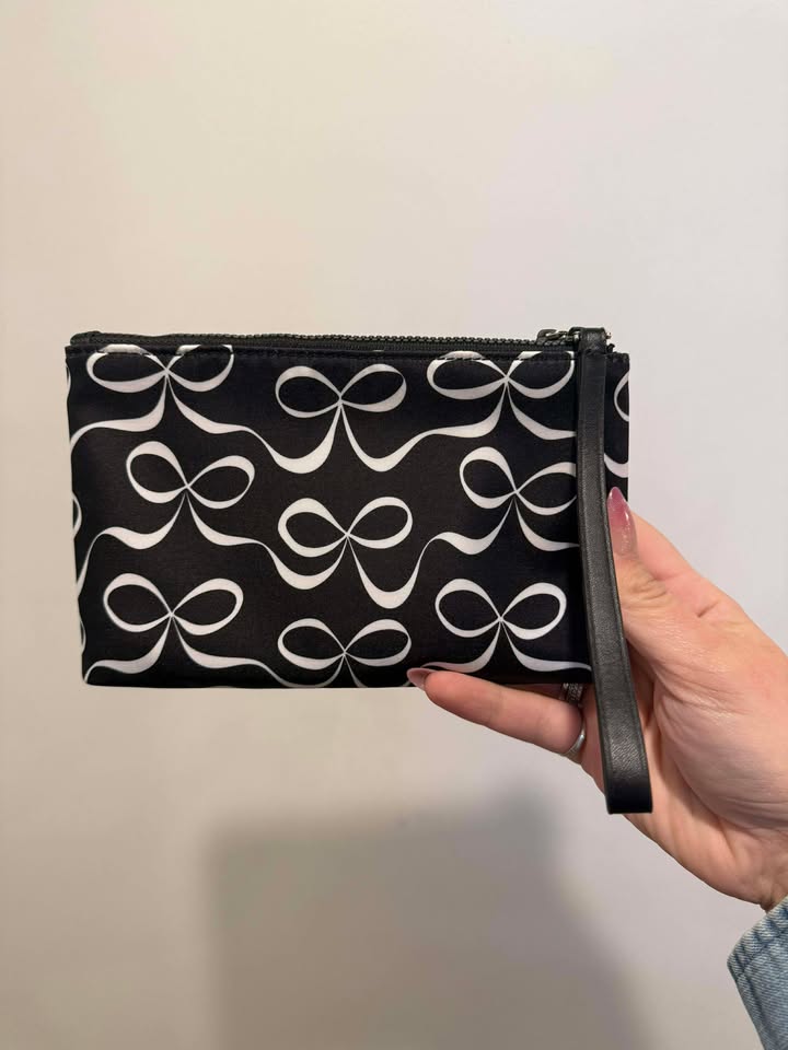 Kate Spade New York Jae Large Nylon Printed Continental Wallet - Black/White