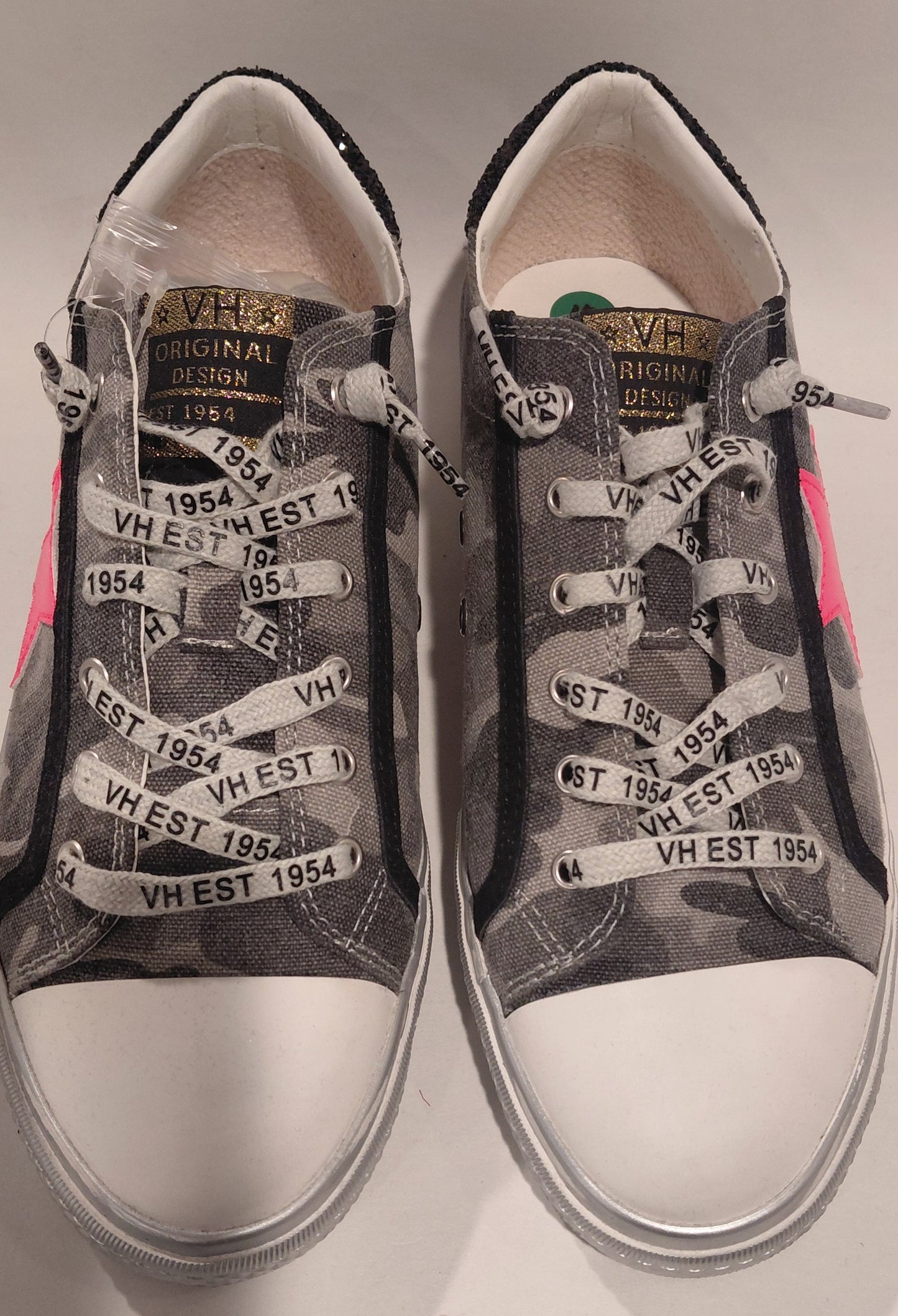 Vintage Havana Alive 9 Low Top Fashion Sneakers in Grey Camouflage Size 10
